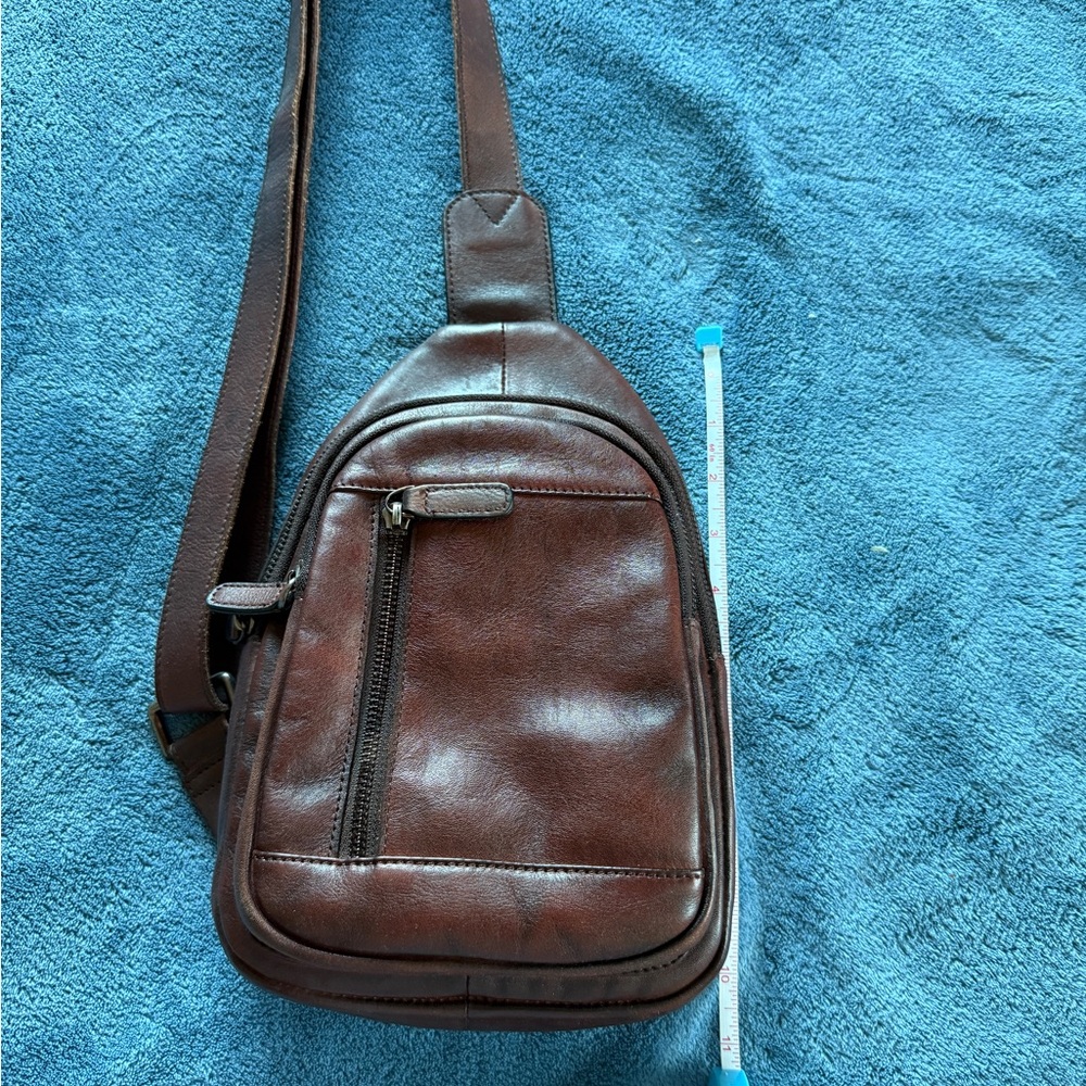 Brown Leather Sling Bag